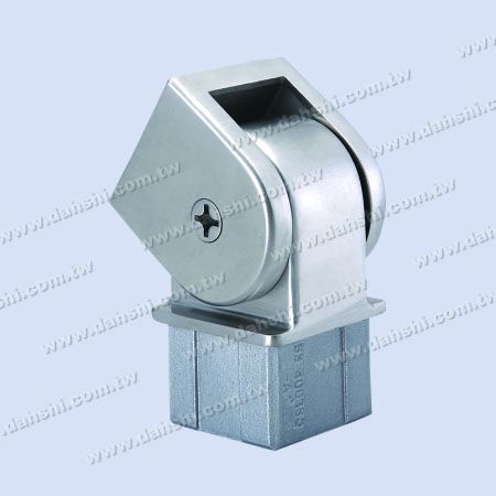 S.S. Square Tube Perp. Post Conn. Angle Adj. - Stainless Steel Square Tube Handrail Perpendicular Post Connector Angle Adjustable Internal Fit