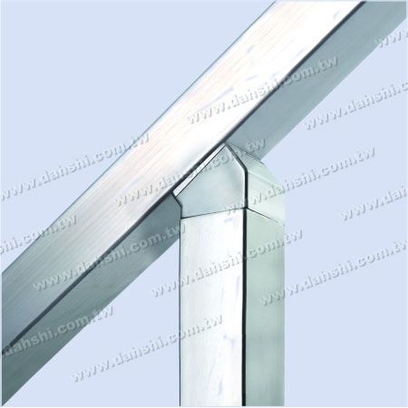 S.S. Handrail Perp. Post Conn. 127.5° Internal Fit - Stainless Steel Square Tube Handrail Perpendicular Post Connector 127.5deg Internal Fit