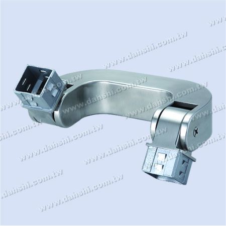 不锈钢方管套外楼梯用180度转角活动接头- 出口冲齿- 免焊接/ 可用胶固定