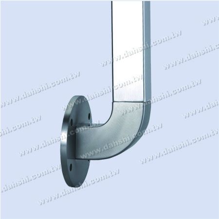 S.S. Square Tube Support Round Back - Stainless Steel Square Tube Handrail Support 90degree Elbow Round Back