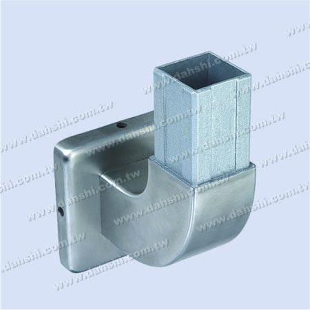 Support de tube carré en acier inoxydable, dos carré - Support de main courante en tube carré en acier inoxydable, coude à 90 degrés avec dos carré et couvercle