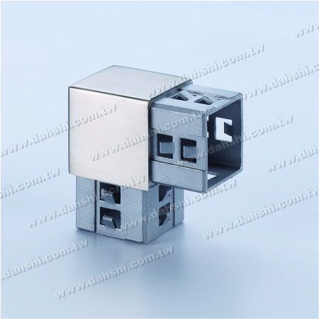 Stainless Steel Square Tube Internal 90degree Connector - Exit spring design- welding free/ glue applicable