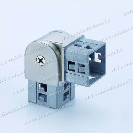 不锈钢方管套外活动弯头- 出口冲齿- 免焊接/ 可用胶固定