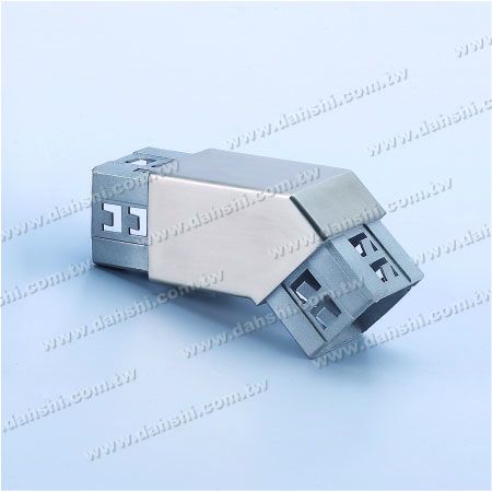 Edelstahl Quadratrohr Innenbogen - 135 Grad - Ausstieg Federdesign - schweißfrei/ Kleber anwendbar