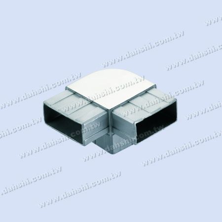 S.S. Rectangle Tube Internal 90° T Conn. Round Corner - Stainless Steel Rectangle Tube Internal 90degree T Connector Round Corner