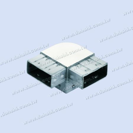 Dimension：Stainless Steel Rectangle Tube Internal 90degree T Connector Round Corner - Exit spring design- welding free/ glue applicable