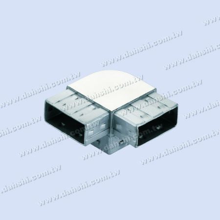 Dimension:Stainless Steel Rectangle Tube Internal 90degree T Connector Round Corner - Exit spring design- welding free/ glue applicable