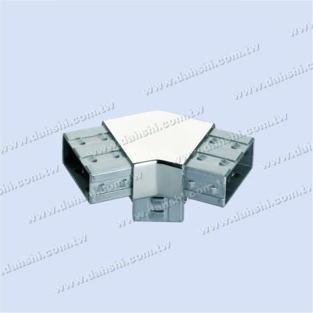 Dimension：Stainless Steel Rectangle Tube Internal 135degree T connector Angle Fixed - Exit spring design- welding free/ glue applicable