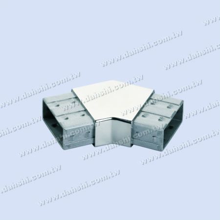 不锈钢扁管(长方型管)135度弯头- 出口冲齿- 免焊接/ 可用胶固定