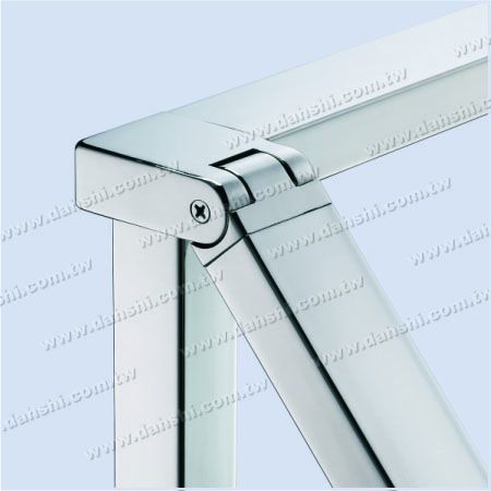 S.S. Rectangle Tube Corner Conn. 3 Way Out Angle Adj. Left - Stainless Steel Rectangle Tube Internal Stair Square Corner Connector 3 Way Out Angle Adjustable Left S.S. Rectangle Tube Corner Conn. 3 Way Out Angle Adj. Left - Stainless Steel Rectangle Tube Internal Stair Square Corner Connector 3 Way Out Angle Adjustable Left