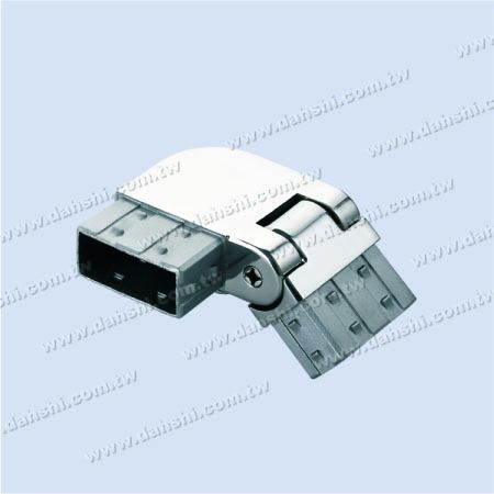 Stainless Steel Rectangle Tube Internal Stair Round Corner Connector Angle Adjustable Right - Exit spring design- welding free/ glue applicable