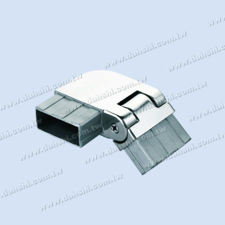 S.S. Rectangle Tube Corner Conn. Angle Adj. Right - Stainless Steel Rectangle Tube Internal Stair Round Corner Connector Angle Adjustable Right