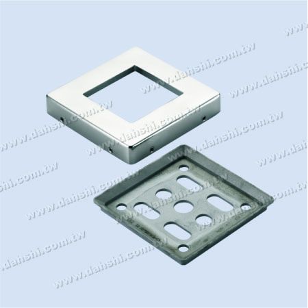 S.S. Square Post 2 Pieces Base - Screw Invisible - Stainless Steel Square Post 2 Pieces Base - Screw Invisible