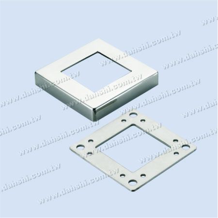 S.S. Square Post 2 Pieces Base - Screw Invisible - Stainless Steel Square Post 2 Pieces Base - Screw Invisible