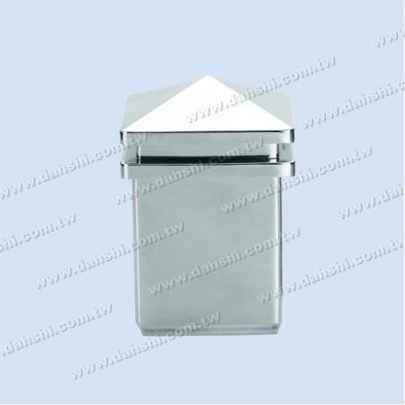 S.S. Square Tube Spire Top Post Head - 2 Layers - Stainless Steel Square Tube Spire Top Post Head - 2 Layers