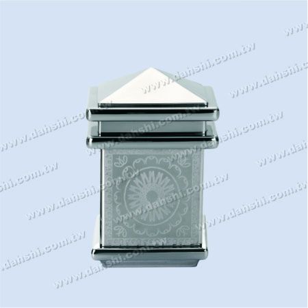 Stainless Steel Square Tube Spire Top Etching Post Head