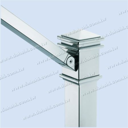 S.S. Square Tube Spire Top Post Head - 3 Layers - Stainless Steel Square Tube Spire Top Post Head