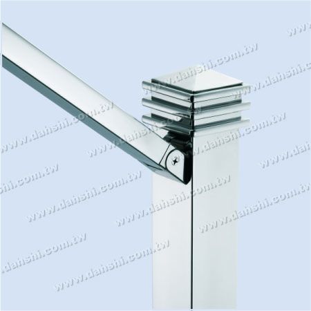 S.S. Square Tube Spire Top End Cap - 3 Layers - Stainless Steel Square Tube  Spire Top End Cap - 3 Layers, Made in Taiwan Stainless Steel Handrail  Fittings Manufacturer