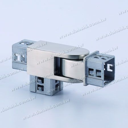 Stainless Steel Square Tube Internal Stair Corner Connector 3 Way Out Angle Adjustable - Exit spring design- welding free/ glue applicable