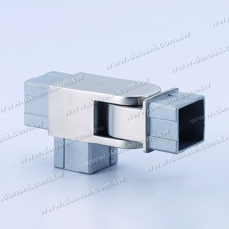 S.S.Square Tube Corner Conn. 3 Way Out Angle Adj. - Stainless Steel Square Tube Internal Stair Corner Connector 3 Way Out Angle Adjustable