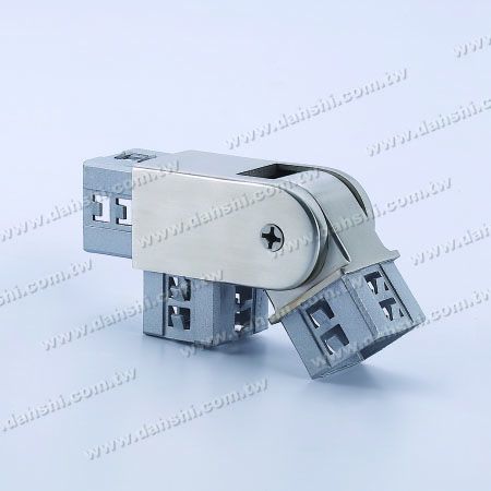 ステンレススチールの四角いチューブ内部の階段のコーナーコネクター3方向の角度調整可能-出口スプリング設計-溶接不要/接着剤可