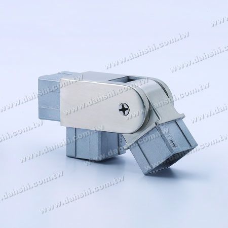 S.S.Square Tube Corner Conn. 3 Way Out Angle Adj. - Stainless Steel Square Tube Internal Stair Corner Connector 3 Way Out Angle Adjustable