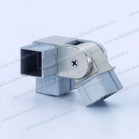 S.S.Square Tube Corner Conn. 3 Way Out Right Angle Adj. - Stainless Steel Square Tube Internal Stair Corner Connector 3 Way Out Right Angle Adjustable