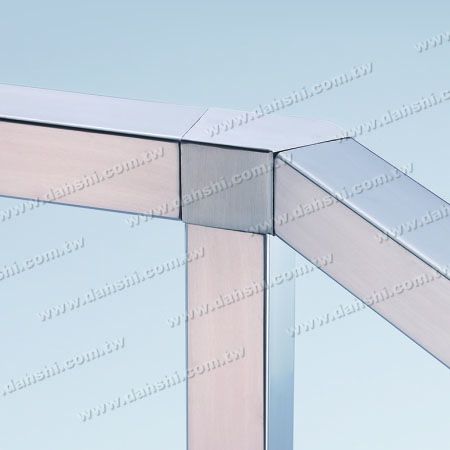 أنبوب مربع من الفولاذ المقاوم للصدأ مع اتصال داخلي ثلاثي الاتجاهات بزاوية 135 درجة إلى اليسار - موصل داخلي لأنبوب مربع من الفولاذ المقاوم للصدأ بثلاثة مخارج بزاوية 135 درجة إلى اليسار
