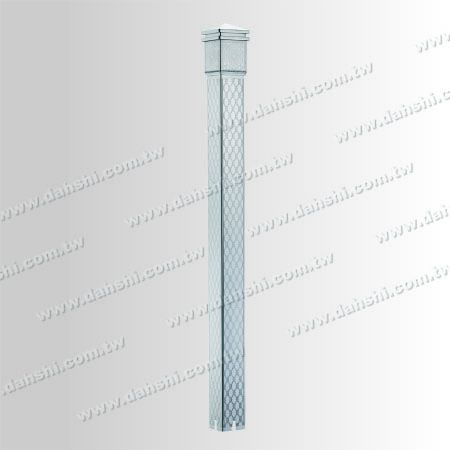Pilastro quadrato in acciaio inossidabile - Pilastro quadrato in acciaio inossidabile - Finitura scolpita
