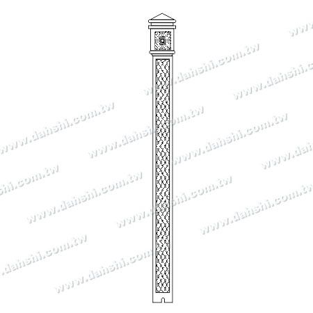示意圖：不銹鋼方管大柱 - 雕花大柱