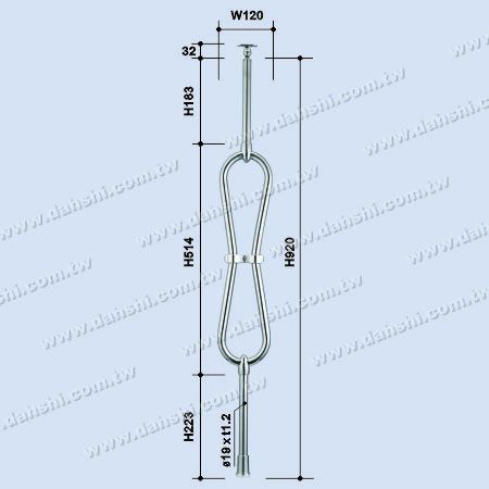 Barandilla de Acero Inoxidable para Uso de 19mm