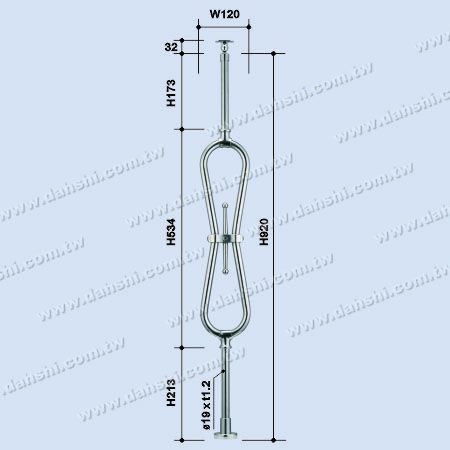 19mm Kullanım için Paslanmaz Çelik Korkuluk