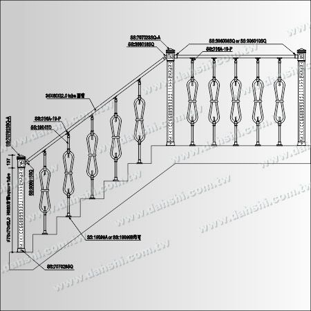 Stainless Steel Balustrade Posts - Tubular - Diagram: Stainless Steel Balustrade Posts - Tubular Stainless Steel Balustrade Posts - Tubular - Diagram: Stainless Steel Balustrade Posts - Tubular