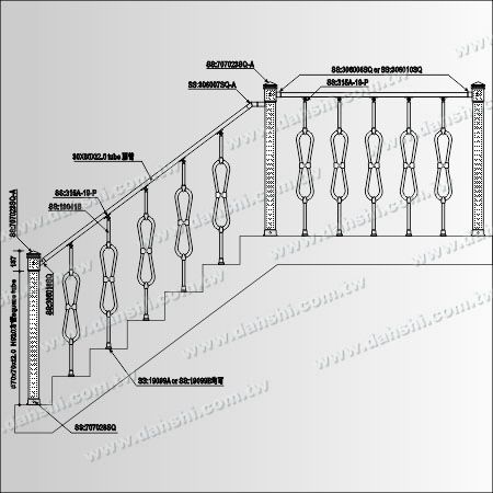 Нержавеющая стальная балюстрада - Трубчатая - Диаграмма: Нержавеющие стальные балюстрадные столбы - трубчатые Нержавеющая стальная балюстрада - Трубчатая - Диаграмма: Нержавеющие стальные балюстрадные столбы - трубчатые