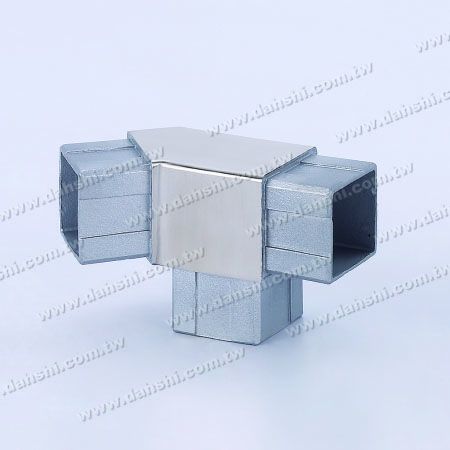 S.S.Square Tube Internal 3 Way Out Conn. 135° Right - Stainless Steel Square Tube Internal 3 Way Out Connector 135degree Right
