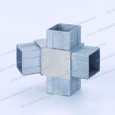 Connecteur interne en acier inoxydable pour tube carré à 4 sorties à 135 degrés - Connecteur interne à 4 sorties en acier inoxydable pour tube carré à 135 degrés