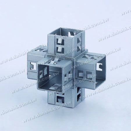 Dimension：Stainless Steel Square Tube Internal Connector 5 Way Out - Exit spring design- welding free/ glue applicable
