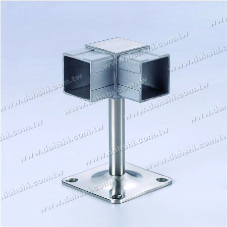 Eckhalterung für Vierkantrohr des Handlaufes - Schraube Sichtbare Halterung - Balkon oder Innendekoration Balustrade Vierkantrohr Handlauf Eckhalterung