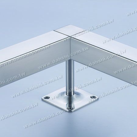 Support d'angle pour tube carré de main courante - Support de fixation à vis - Balustrade de décoration de balcon ou d'intérieur, support d'angle pour main courante en tube carré