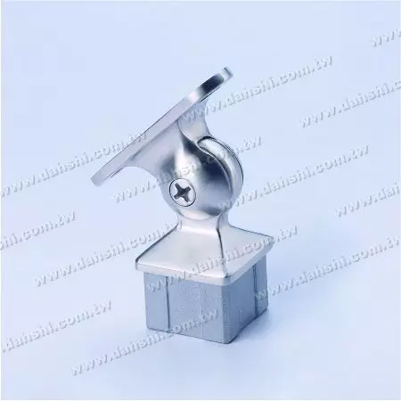Adjustable Angle Connector Support Radiused Internal Fit - Stainless Steel Square Tube Handrail Perpendicular Post Adjustable Connector Support Radiused Internal Fit
