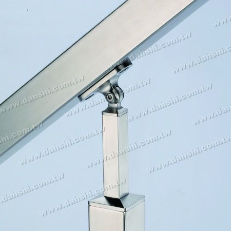 Conector de ángulo ajustable Soporte de poste perpendicular - Conector de soporte de poste perpendicular para barandilla de tubo cuadrado de acero inoxidable, ángulo ajustable