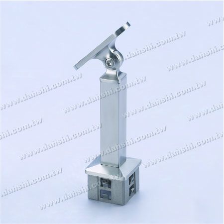 不锈钢方管扶手与立柱楼梯平台活动接头- 出口冲齿- 免焊接/ 可用胶固定