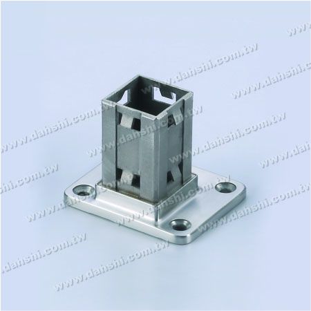 Stainless Steel Square Tube Handrail Base Internal Insert Wall Edge Use - Exit spring design- welding free/ glue applicable