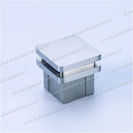 S.S. Square Tube Flat Top End Cap Wide Exit - 2 Layers - Stainless Steel Square Tube Flat Top End Cap Wide Exit - 2 Layers