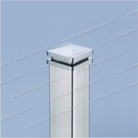 S.S. Square Tube Spire Top End Cap Wide Exit - 2 Layers - Stainless Steel Square Tube Spire Top End Cap Wide Exit - 2 Layers