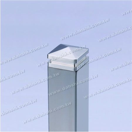 S.S. Square Tube Spire Top End Cap - 2 Layers - Stainless Steel Square Tube Spire Top End Cap - 2 Layers