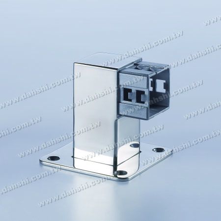 Stainless Steel Square Tube Handrail Support Side End - Screw Expose - Exit spring design- welding free/ glue applicable