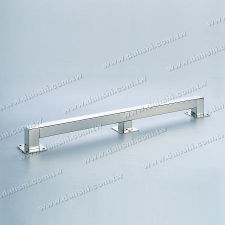 پشتیبانی انتهای جانبی نرده لوله مربع استیل ضد زنگ - پیچ نمایان