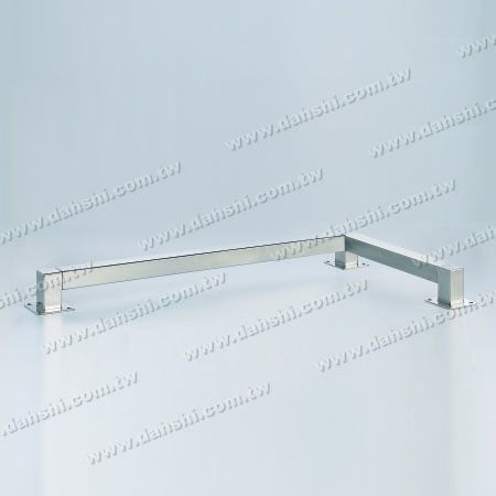 Edelstahl-Vierkantrohr-Handlaufstütze Seitenende - Schraube sichtbar