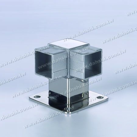 S.S.角パイプ手すり支持コーナー - ステンレス鋼製角パイプ手すり支持コーナー - ネジ露出